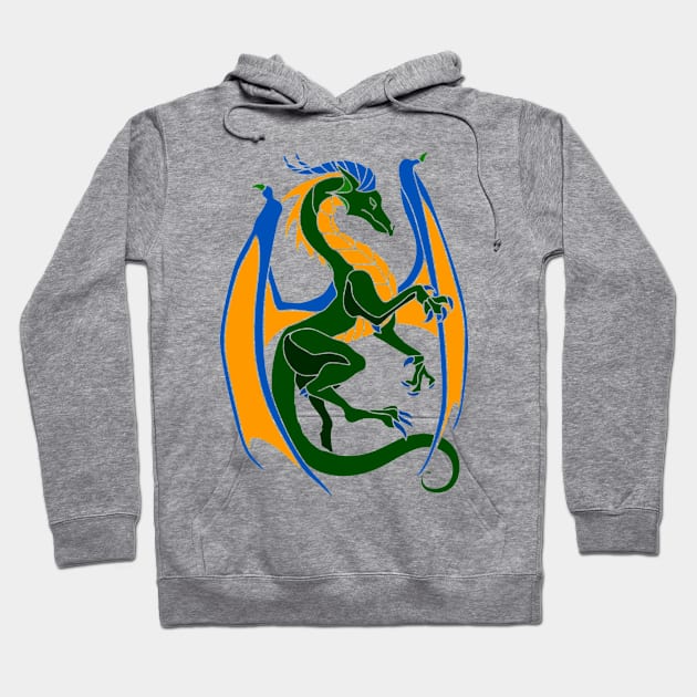 Colorful Dragon Art Hoodie by AlondraHanley